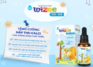 NHỎ GIỌT WIZEE D3 K2 – TĂNG CƯỜNG HẤP THU CALCI, CHO BÉ CAO LỚN THẬT DỄ DÀNG Nhỏ giọt Wizee D3 K2