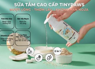SỮA TẮM TINYPAWS – GIẢI PHÁP CHO THÚ CƯNG LÔNG XƠ RỐI, MÙI HÔI, MẨN NGỨA SỮA TẮM CAO CẤP TINYPAWS CHO THÚ CƯNG