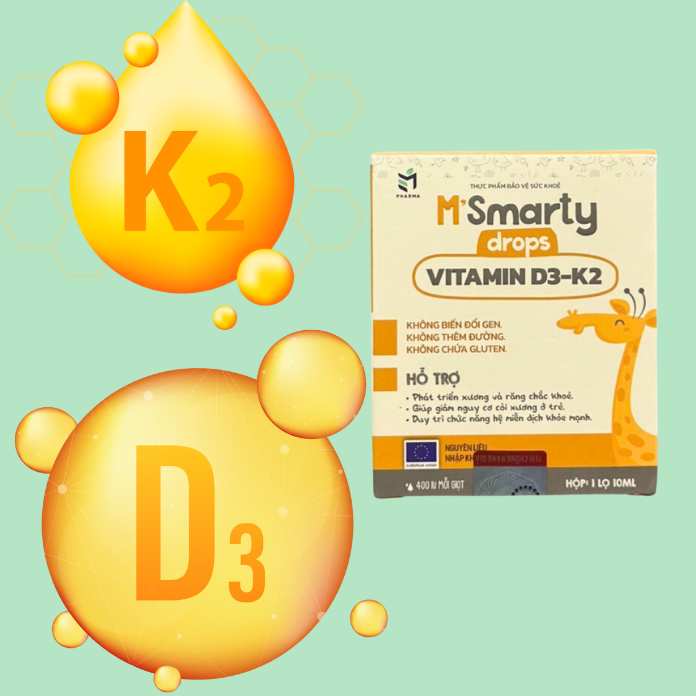 Thành phần của M’Smarty Drops Vitamin D3-K2