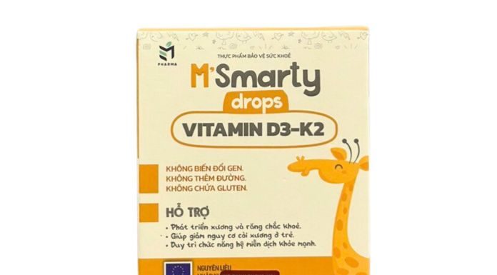 M’Smarty Drops Vitamin D3-K2 phát triển hệ xương hiệu quả M’Smarty Drops Vitamin D3-K2