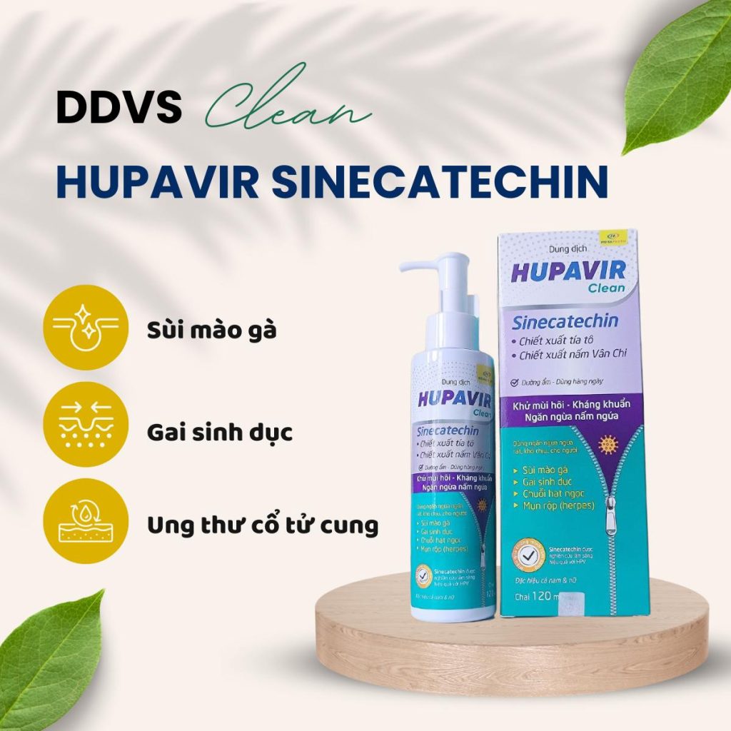 Dung dịch vệ sinh Hupavir Sinecatechin