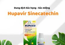 Dung dịch Súc họng - Súc miệng Hupavir Sinecatechin