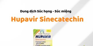 Dung dịch Súc họng - Súc miệng Hupavir Sinecatechin