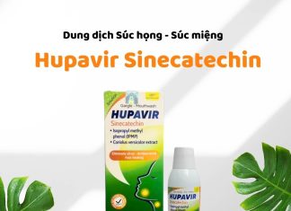 Dung dịch Súc họng – Súc miệng Hupavir Sinecatechin ngừa nhiễm HPV Dung dịch Súc họng - Súc miệng Hupavir Sinecatechin
