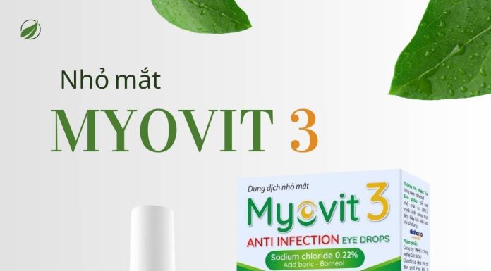 Dung dịch nhỏ mắt Myovit 3 ngừa đau mắt đỏ Hupavir Immunocaps Sinecatechin
