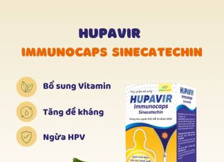 Hupavir Immunocaps Sinecatechin tăng miễn dịch, ngừa nhiễm HPV Hupavir Immunocaps Sinecatechin