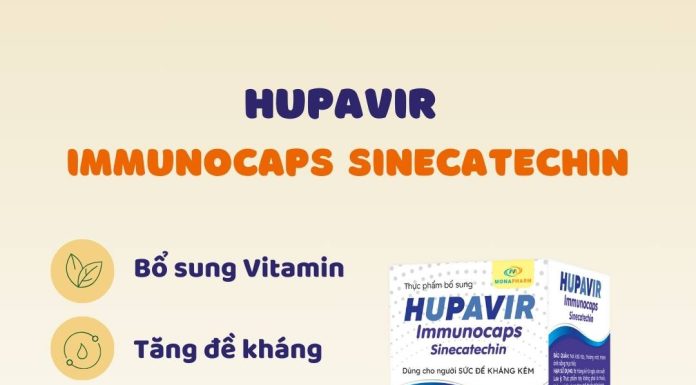 Hupavir Immunocaps Sinecatechin tăng miễn dịch, ngừa nhiễm HPV Hupavir Immunocaps Sinecatechin