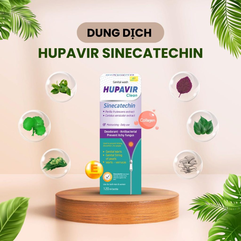 Dung dịch vệ sinh Hupavir Sinecatechin