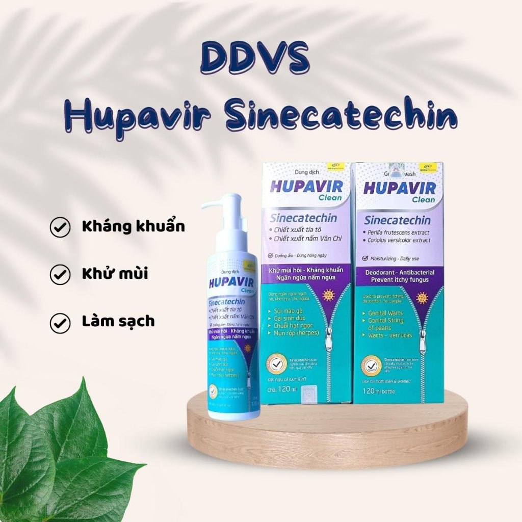 Dung dịch vệ sinh Hupavir Sinecatechin